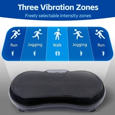 Whole Body Vibration Platform Black Slim Exercise Plate Fit Machine W/Bluetooth - Image 1 of 4
