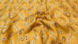 Pure Silk Fabric By The Yard Dress Making Cloth Collage Vintage Material PSF1545 - Picture 1 of 7