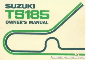 Suzuki TS185 1974 manual para propietarios de motocicletas - Imagen 1 de 1