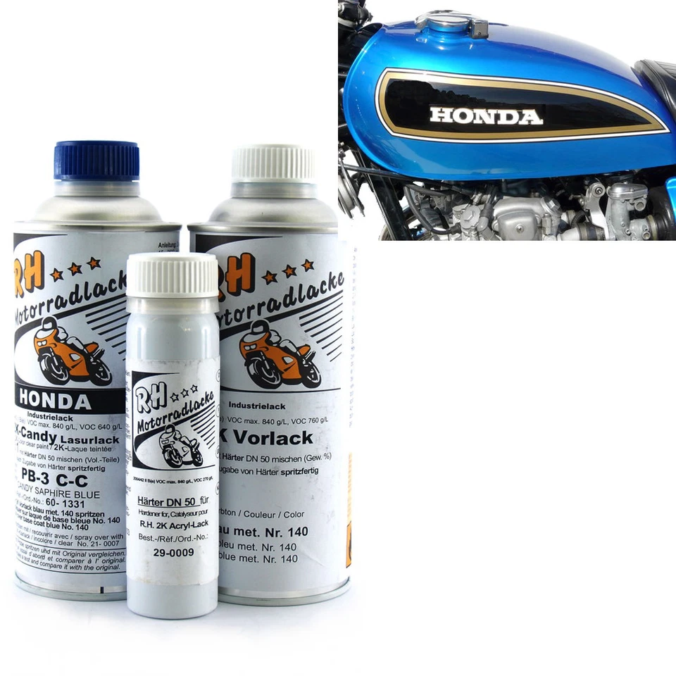 Honda CB 500 Four K2 Lack Lacksatz Candy Saphire Blue Blau Paint Color Kit SOHC - Bild 1 von 1