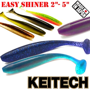 KEITECH Easy Shiner 2 "3" 4" 5" Cola de paleta Plástico suave Señuelo de sábalo - Imagen 1 de 79