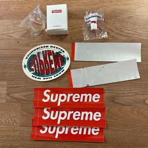 Supreme Items & Stickers 9 Items Scratch Off Paratrooper Rubber Ball Shower Cap - Picture 1 of 4