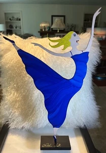 Claudine Buell Ballerina handbemalt 17,5" Metallkunst Skulptur signiert - Bild 1 von 6