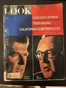 LOOK Vintage - November 1, 1966 - RONALD REAGAN/PAT BROWN - Picture 1 of 3