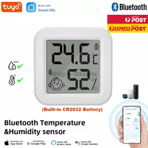 Tuya Bluetooth Temperature Humidity Sensor LCD Thermometer Mini Smart Electric - Picture 1 of 8