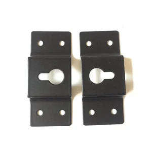 2 ganchos de metal soporte negro para conector de altavoz envolvente montaje en pared hágalo usted mismo 71x30 mm - Imagen 1 de 6