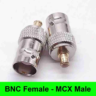 100pcs BNC Female Jack to MCX Male Plug Straight RF Coaxial Connector Adapter US - Image 1 of 2