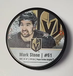 Vegas Golden Knights Mark Stone #61 Photo Stats Puck VGK Collectible - Picture 1 of 2