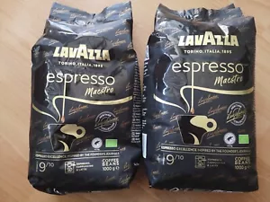 Lot 2 paquet 1KG café grain " LAVAZZA Maestro " BIO Espresso Pack intensité 9/10 - Photo 1/3
