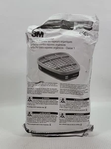 3M 6001 Respirator Cartridge for Certain Organic Vapors 2/Pack -12/2024 - Picture 1 of 3