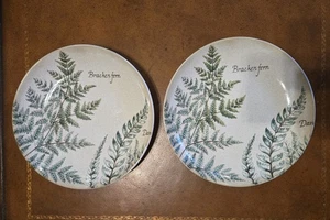 Port Townsand Botanischer Farn Bracken Farn 8" Abgerundeter Salatteller 2er Set - Bild 1 von 5