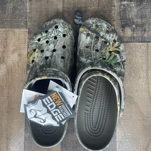 Zueco de hombre Crocs clásico borde realtree camuflaje M10/W12 UNISEX NOGAL - Imagen 1 de 7