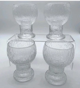 Set of 4 Iittala Finland Kekkerit Goblets 4.5” Timo Sarpaneva VTG Ships From USA - Picture 1 of 11