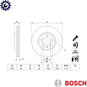 2x BRAKE DISC 0 986 479 H71 FOR SEAT IBIZAVARONA SKODA SCALAKAMIQFABIAIV 1.0L - Picture 1 of 6