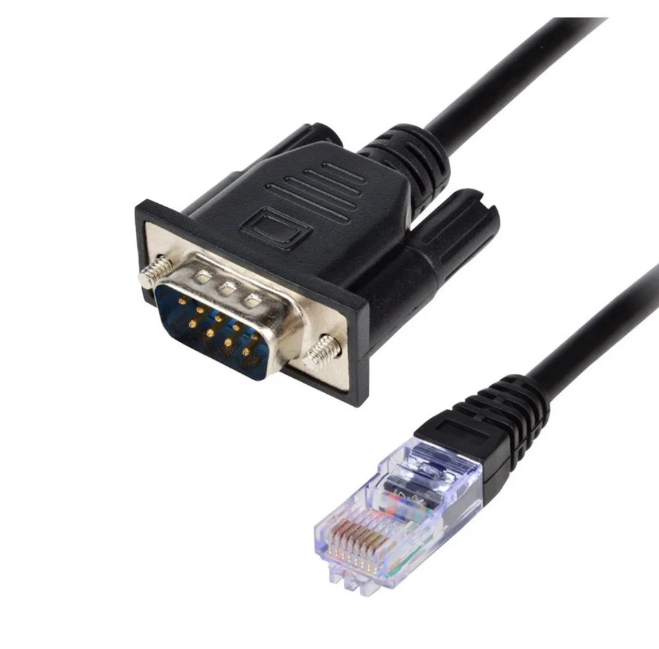 VEGA TECH POS CABLE DB9 RS232 male to RJ45 E189529 AWM 20251 60 ºC 8 Inches Long - Image 1 of 4