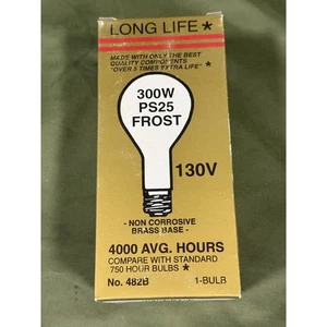 Long Life ~300W~PS25~Frost~4000 Life Hours - No. 4828 (Over 5 Times Xtra Life!) - Picture 1 of 4