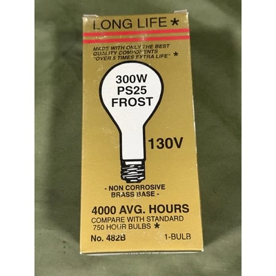 Long Life ~300W~PS25~Frost~4000 Life Hours - No. 4828 (Over 5 Times Xtra Life!) - Image 1 of 4