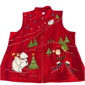 Onque Casuals Christmas Best Ladies Size Medium Embellished - Picture 1 of 3