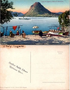 Postal de colección - Italia Modales y costumbres - Lago di Lugano e Monte S. Salvatore - Imagen 1 de 1