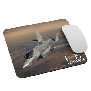 Air Force F-35 Lightning II Mouse Pad 9.5x7.75 inch Gift Christmas Military - Picture 1 of 3