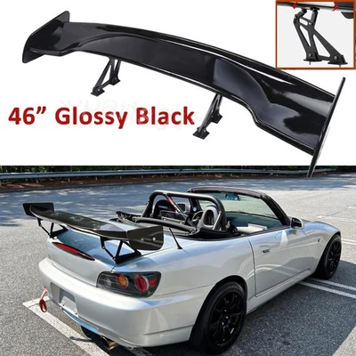 Black 46 "GT-Style Rear Trunk Spoiler Lip Racing Wing For Honda S2000 2000-2009 - Imagem 1 de 4