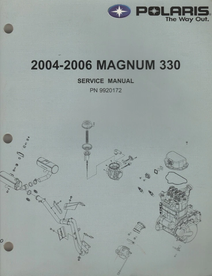 2004-2006 POLARIS ATV MAGNUM 330 MANUAL DE SERVIÇO 9920172 (559) - Imagem 1 de 1