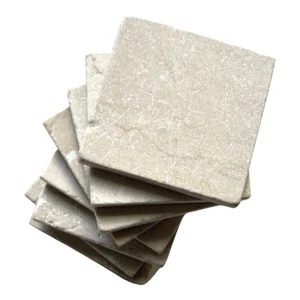 Pared de piso con salpicadero de azulejos de mármol caído Botticino Crema 4x4 (se vende por 1 PIEZA) - Imagen 1 de 5