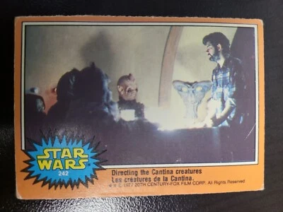 1977 Topps Star Wars Series 5 Orange o-pee-chee card #242 George Lucas Cantina - Image 1 of 2