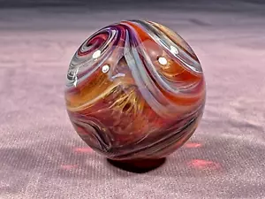 NEW! BOOMWIRE .87" ART GLASS MARBLE LAMPWORK BORO "EARLY RUN" AMAZING MARBLES! - Picture 1 of 9