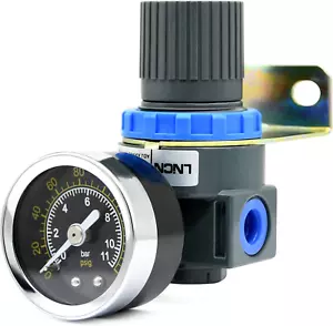 Air Pressure Regulator with Gauge Mini Air Control Valve 1/4-Inch NPT Thread for - Picture 1 of 12