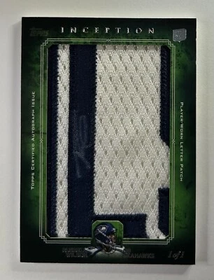 2012 Topps Inception RC Rookie Patch Auto RPA Russell Wilson 1/1 True One Of One - Image 1 of 2