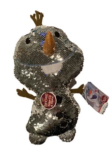 Frozen 2 Olaf Plush Sequin Silver and White With Snowflakes 12" NWT - Bild 1 von 6
