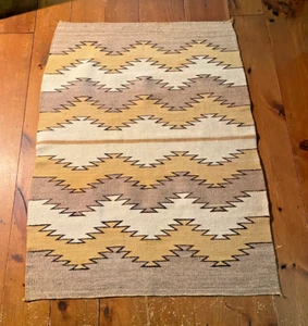 Vintage Navajo Decke TEPPICH Eye Dazzler DIAMANTEN handgefertigt Indianer 35" x 50" - Bild 1 von 12