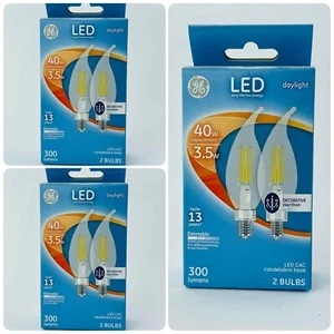 3 PACK OF 2 GE LED Bulbs Daylight 40W replacement* 3.5W 300 Lumens New - Picture 1 of 5