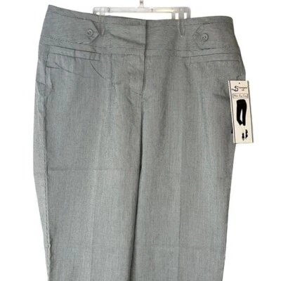 Pantalones capri Sharagano para damas blanco y negro micro rayas, talla 6, ¡NUEVOS CON ETIQUETAS!! Foto 1 de 4