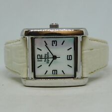 Sterling Signatures 925 Sterling Silver Genuine Leather Quartz Ladies Watch