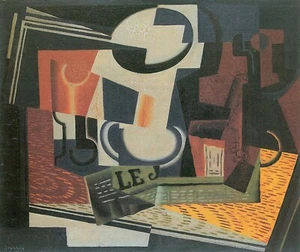 Still Life with Fruit Bowl by Juan Gris Giclee Fine Art Print Repro on Canvas - Picture 1 of 1