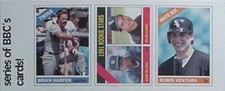 1991 BASEBALL REPLI-CARDS PANEL- BERNIE WILLIAMS ROOKIE, KIRBY PUCKETT, R ALOMAR