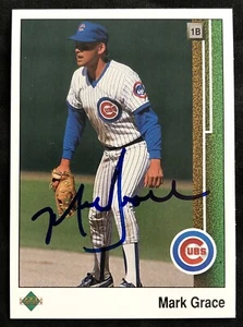 1989 Upper Deck Mark Grace RC Auto - NM / M - Picture 1 of 2