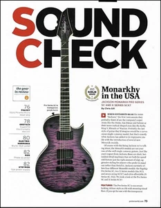 Jackson Monarkh Pro & X Series SC guitar sound check review two-page article - Picture 1 of 3