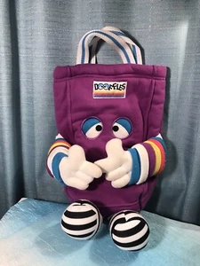 Vintage Dooffles Bag Plush Toy Green Tote Imagination Factory 1980s - Picture 1 of 8