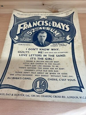 Francis & Day’s 52nd Album 1931 Sheet Music (see photo for songs) - Image 1 of 4