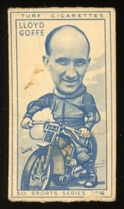 1949 Carreras Rasen Zigaretten Sport Serie Auto Racing #16 Lloyd Goffe GD - Bild 1 von 2