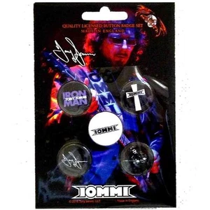 Offiziell Lizenziert - Tony Iommi - 5 Abzeichen Pack Rock Metal Black Sabbath - Picture 1 of 1