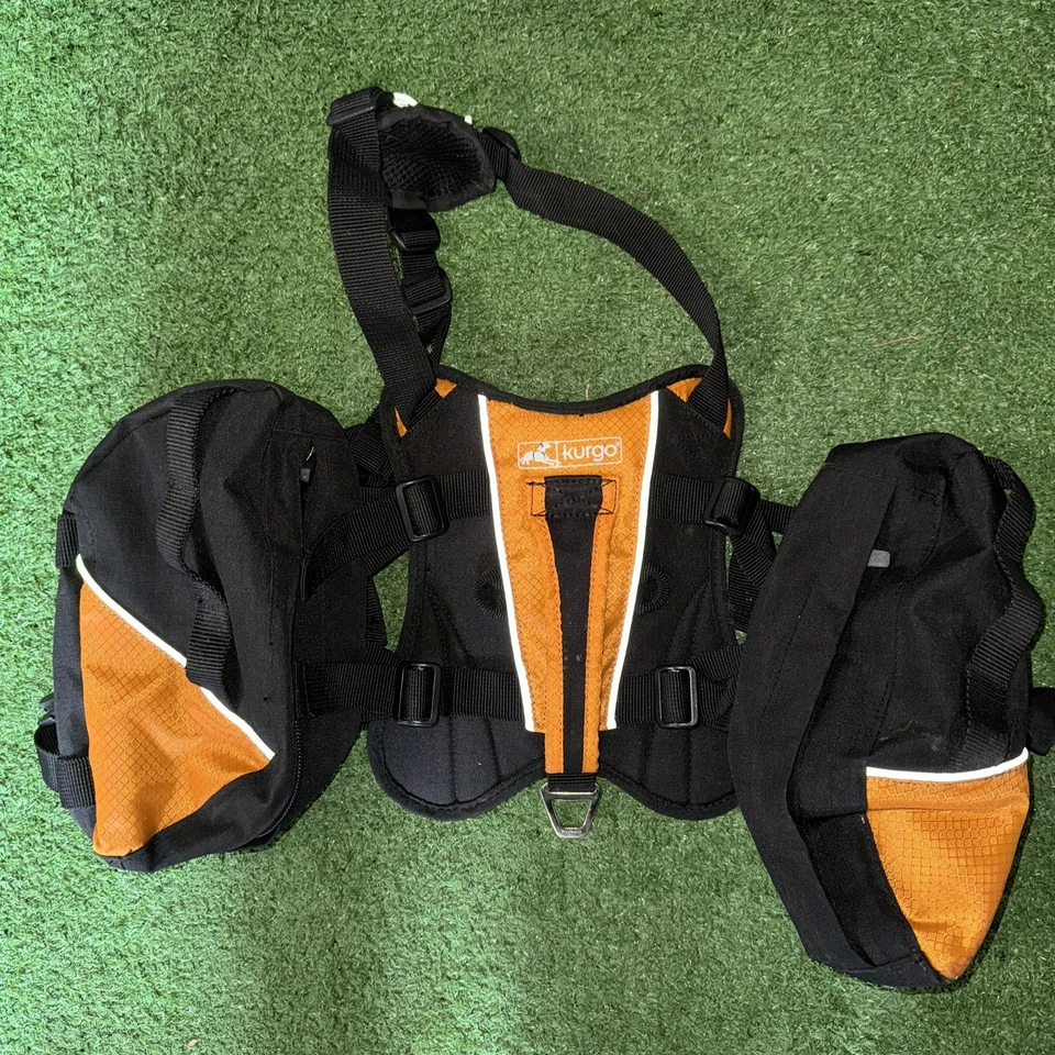 Arnés KURGO Tru-Fit ~ Perros Medianos / 25-50 libras ~ Amarillo Con Bolsillos Foto 1 de 2