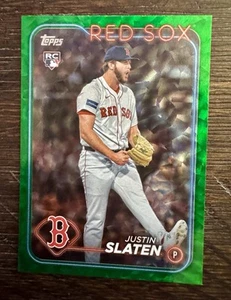 2024 Topps Update #US178 Justin Slaten RC Rookie Green Foilboard #’ed 58/499 - Picture 1 of 2