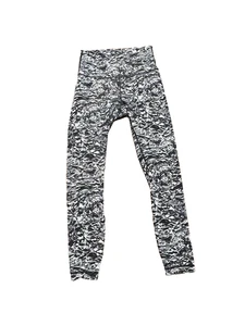 Lululemon Pants Womens 4 High Rise Leggings Yoga Gym Athletic Patterned Activewe - Picture 1 of 7
