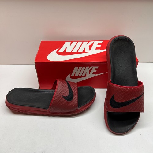 Nike Benassi Solarsoft Slide 2 705474 600 rosso nero slide sandali scarpe uomo 12