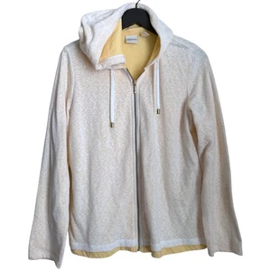 Zenergy by Chicos Kapuzenpullover mit Reißverschluss Größe 0 (Small 4/6) cremegelb - Bild 1 von 5