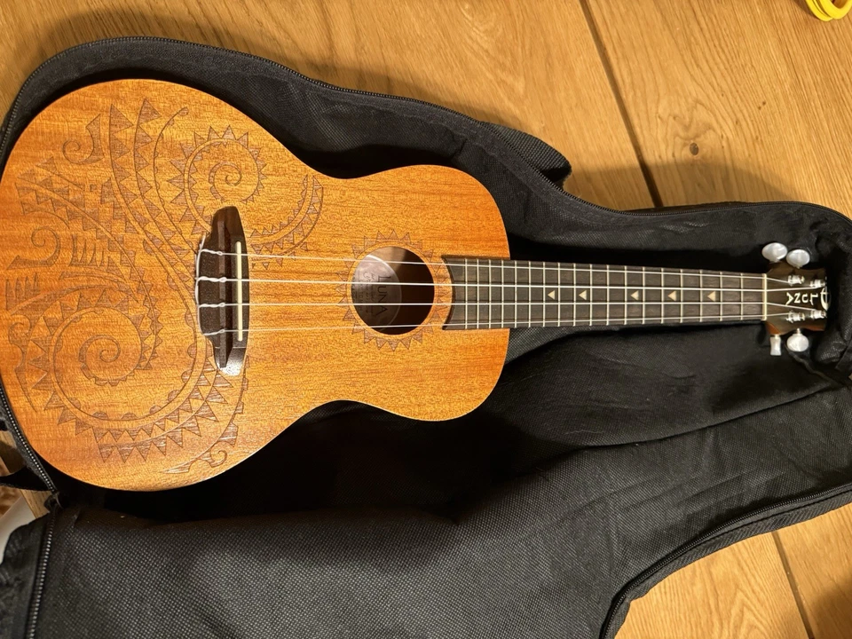 Luna Guitars Tattoo Mahogany Soprano Ukulele Mahogany - Image 1 of 4